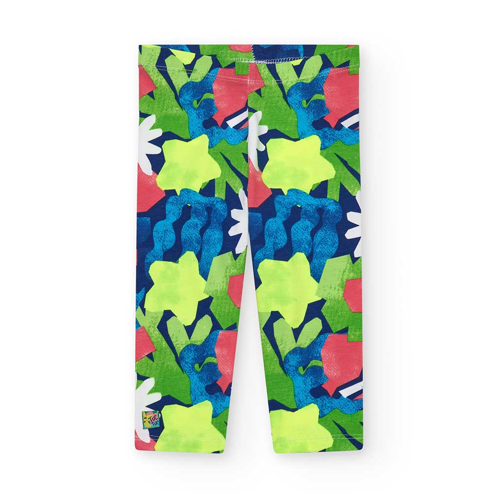 Leggins lunghi della Linea Abbigliamento Tuc Tuc Bambina, con fantasia in colori fluo all-over.  ...