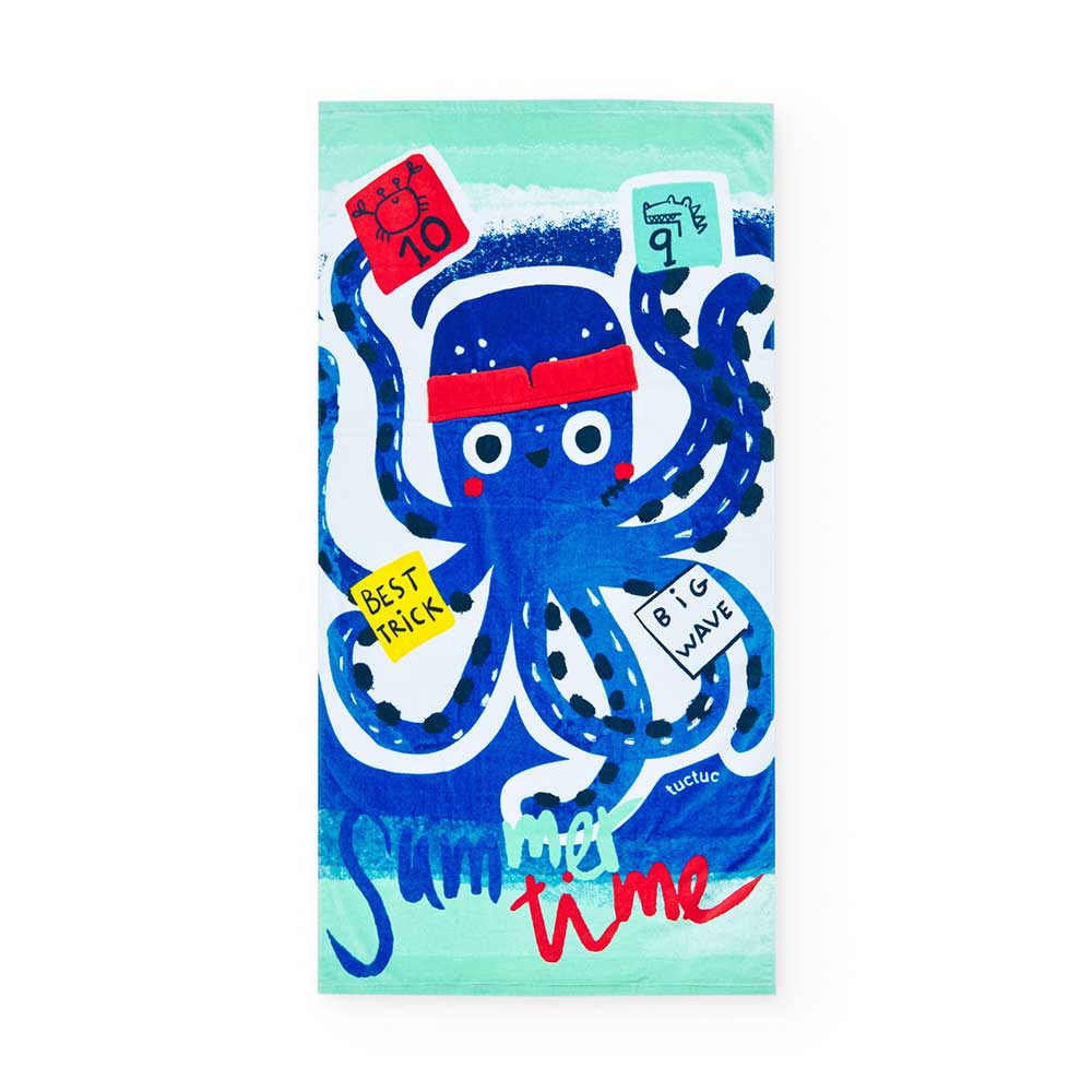 Telo mare della Linea Abbigliamento Bambino Tuc Tuc,con colori vivaci .
Composizione: Cotone 100%