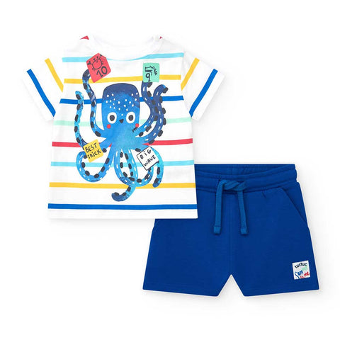 T-SHIRT JERSEY ET BERMUDA EN MOLLETON