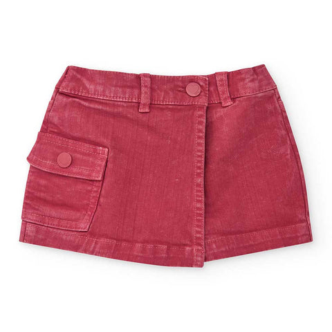 GONNA-PANTALONI TWILL DI COTONE (GARMENT DYE) - TUC TUC - Sesso: Bambina - Colore: Rosso - Stagione: Primavera-Estate