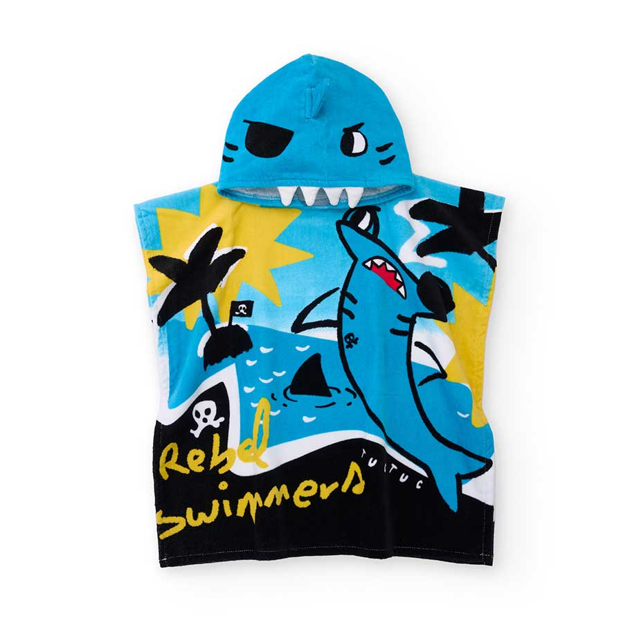 Beach poncho from the Tuc Tuc Children's Clothing Line, featuring a colorful marine pattern.
Comp...