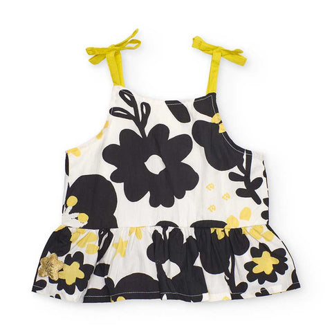 TOP CON BRETELLE FIORI