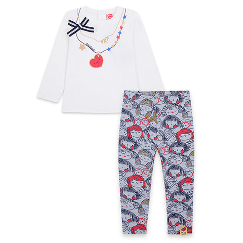 T-SHIRT JERSEY E LEGGINGS FELPA - TUC TUC - Sesso: Bambina - Colore: uni - Stagione: Autunno-Inverno
