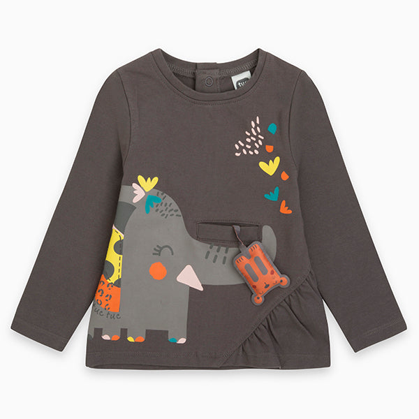 T-shirt de la Ligne Vêtements Fille Tuc Tuc avec boutons au dos et petite poche à l'avant avec in...