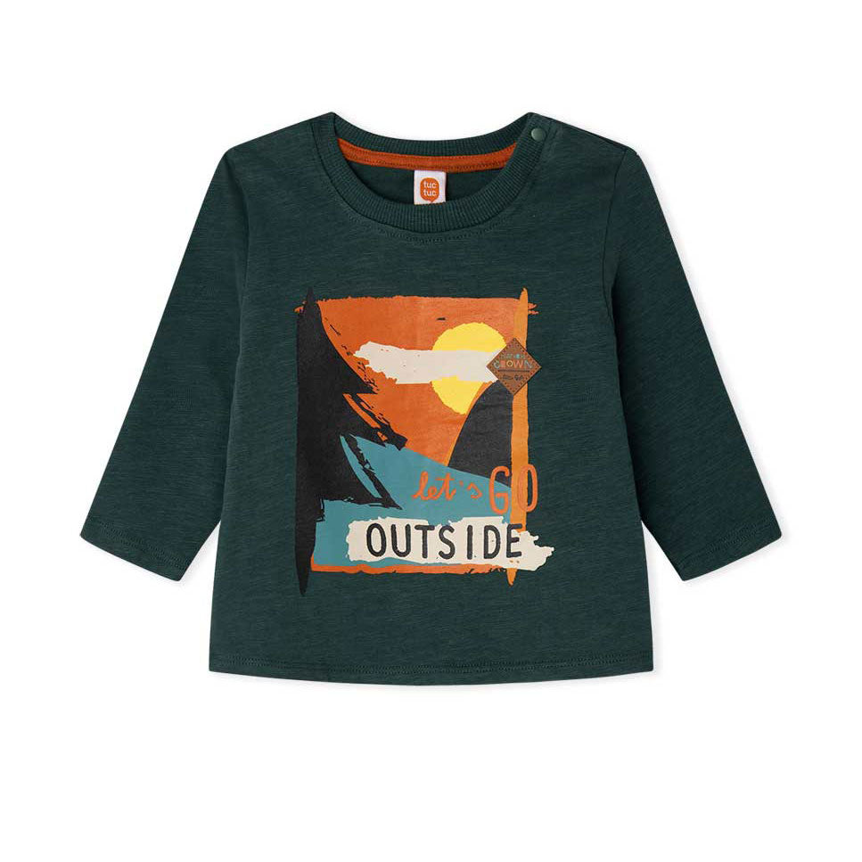 
T-shirt della Linea Abbigliamento Bambino Tuc Tuc, con stampa sul davanti e bottoncini a pressio...