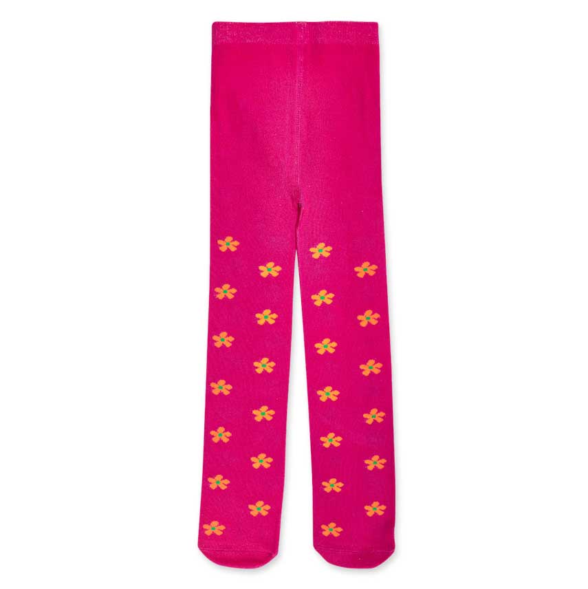 Collants de la ligne Vêtements Fille Tuc Tuc, avec un joli motif floral sur fond fuchsia.Composit...