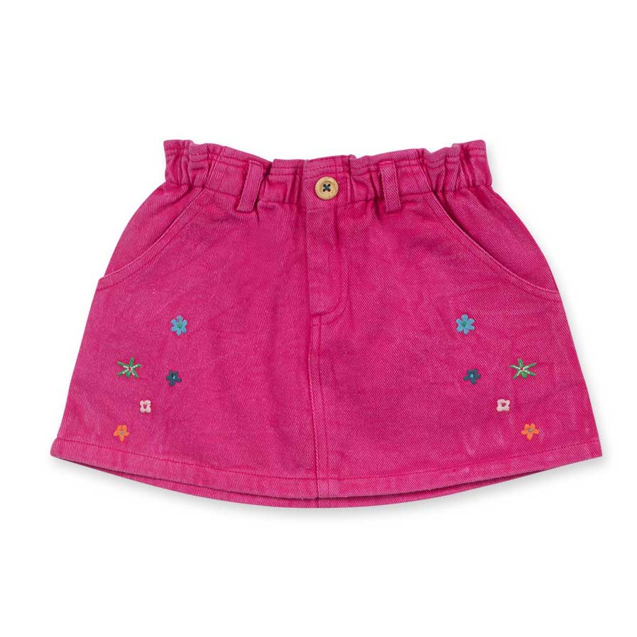 Jupe en velours côtelé de la Ligne Vêtements Fille Tuc Tuc, avec élastique à la taille et broderi...