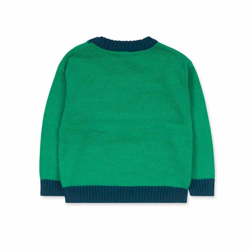Maglione della Linea Abbigliamento Bambino Tuc Tuc, con colori vivaci e disegno di animaletto sul...