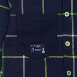 CHEMISE EN FLANELLE ET JERSEY AVEC CAPUCHE