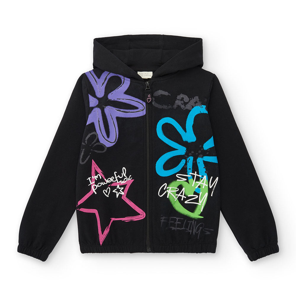 Sweatshirt aus der Tuc Tuc Girls' Clothing Line, vorne offen und mit Kapuze.
 
Zusammensetzung: C...