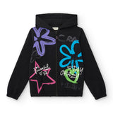 FELPA ZIP CON STAMPE