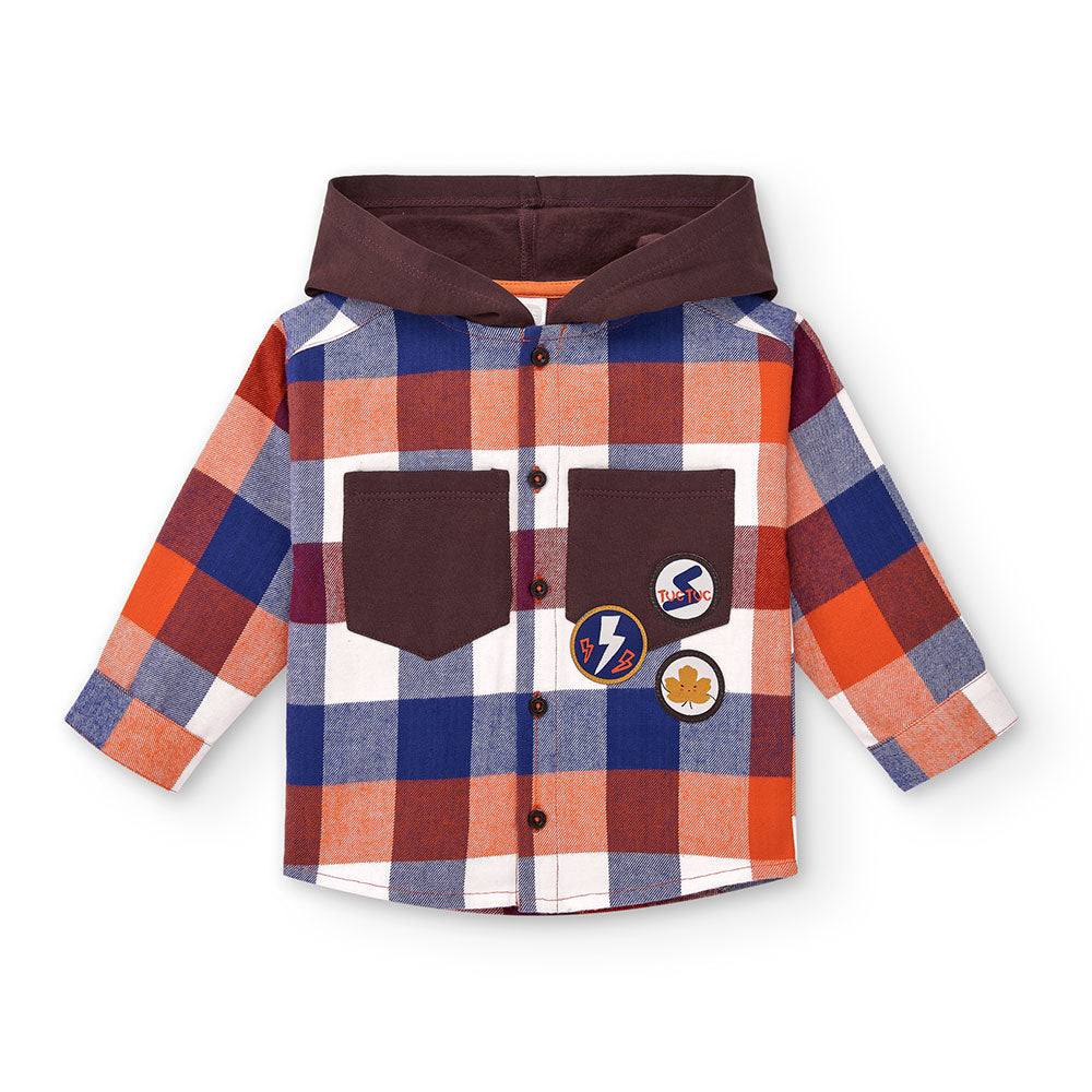 Chemise en flanelle de la Ligne Vêtements Enfant Tuc Tuc, avec motif à carreaux dans des tons cha...