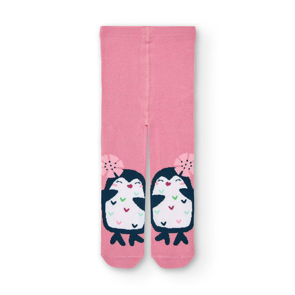 Couple de collants de la Ligne Vêtements Fille Tuc Tuc, un uni et l'autre à motif dans les tons r...
