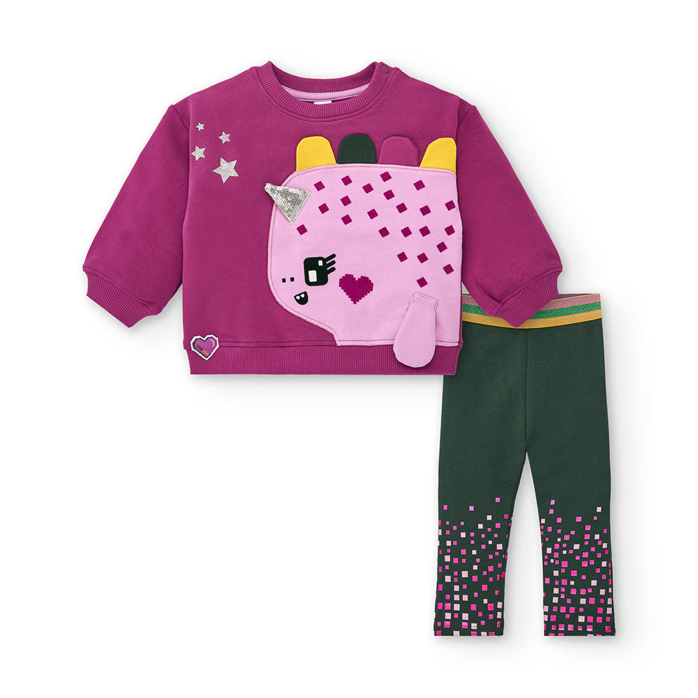 Zweiteiliges Outfit aus der Tuc Tuc Girls' Clothing Line, bestehend aus Sweatshirt mit Pailletten...