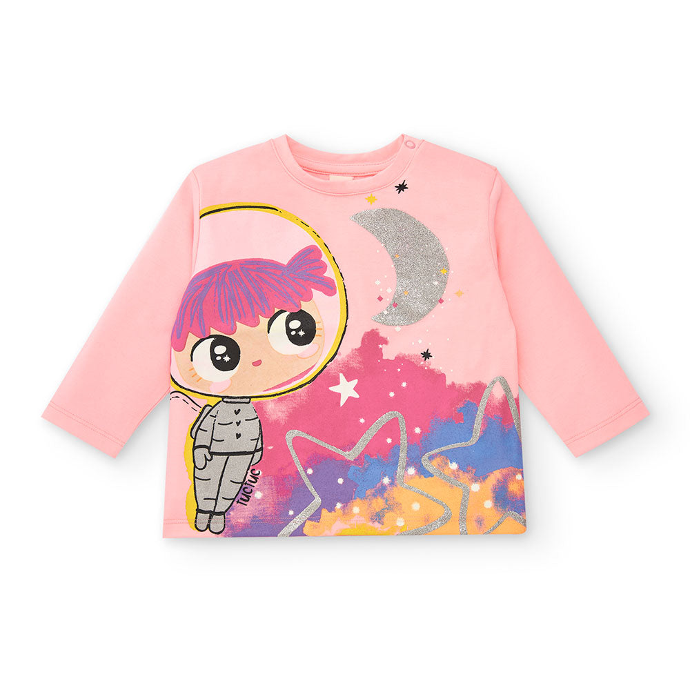 Regala un tocco di magia ai piccoli con questa maglia manica lunga dal design spaziale, perfetta ...