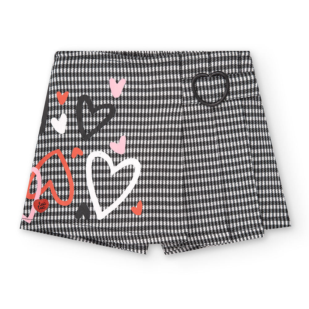 Jupe-short de la Ligne Vêtements Fille Tuc Tuc, avec motif à carreaux et boucle à la taille. 
Com...