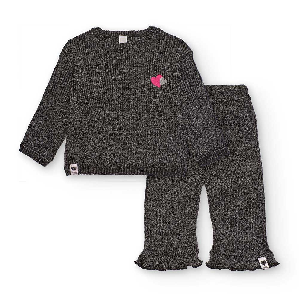 Completo due pezzi in tricot della Linea Abbigliamento Bambina Tuc Tuc, con pantajazz con riccett...