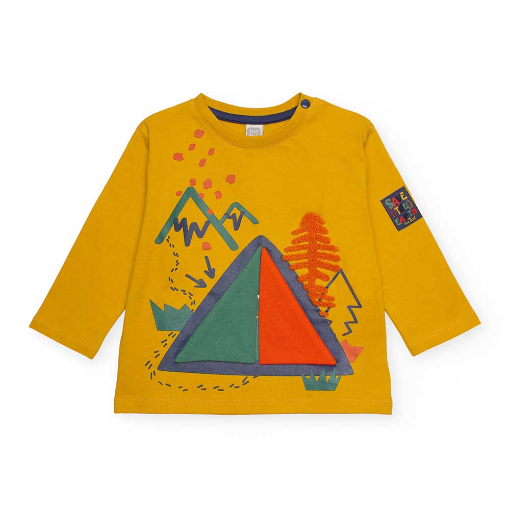 Maglietta a manica lunga della Linea Abbigliamento Bambino Tuc Tuc, con sul davanti applicazioni ...