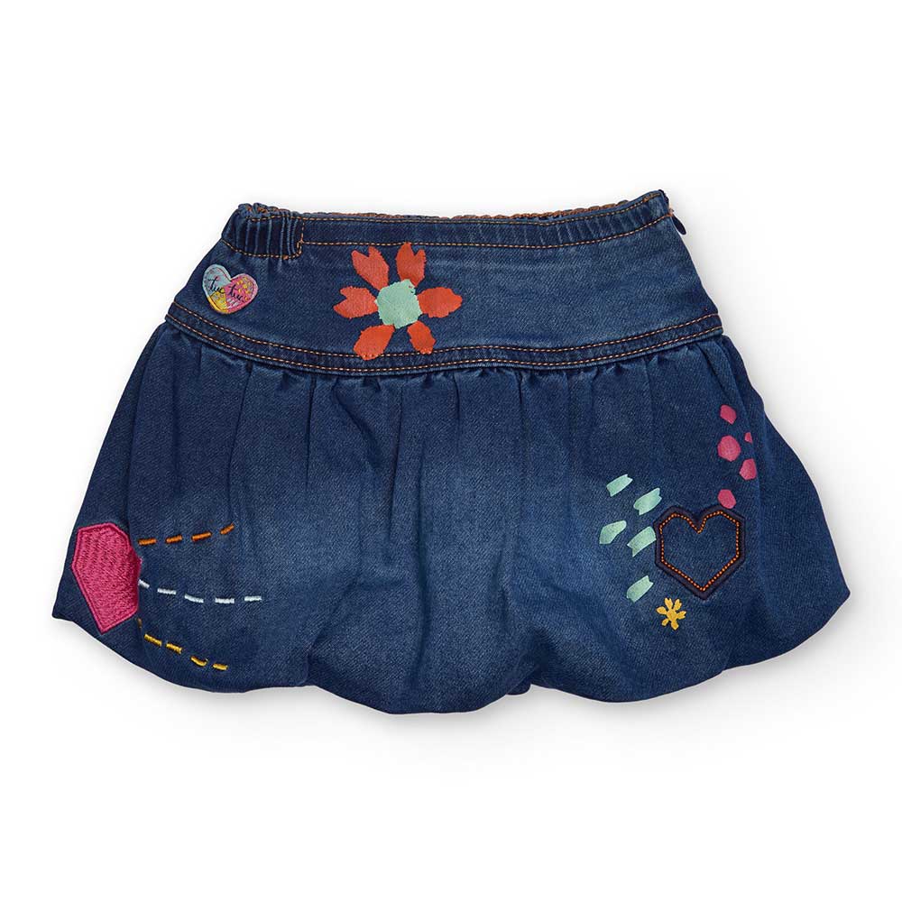 Gonna a palloncino della Linea Abbigliamento Bambina Tuc tuc, con elastico sul fondo e fiorellini...