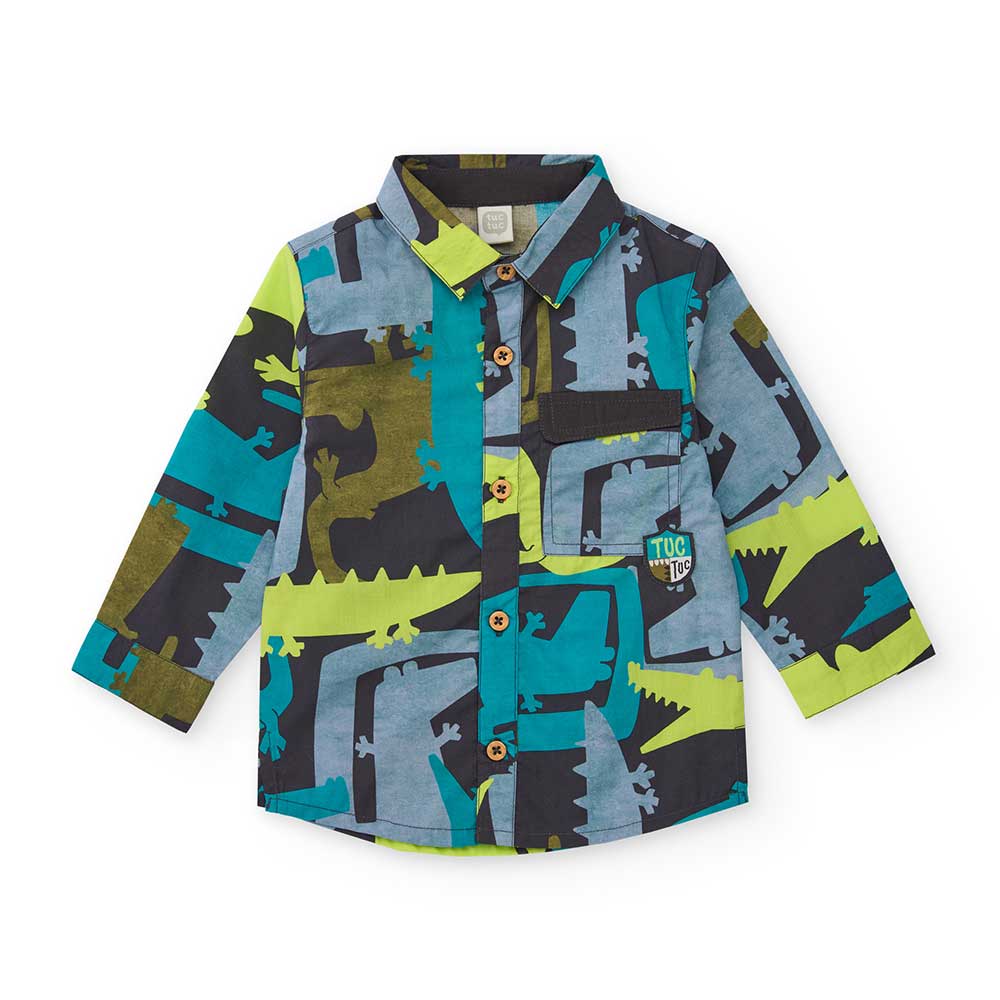 Chemise de la ligne Vêtements Enfant Tuc Tuc, avec un motif de crocodiles partout.
Composition : ...