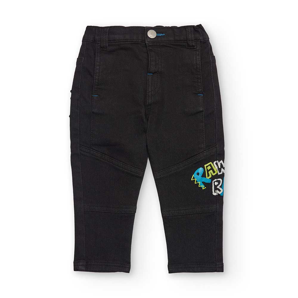 Pantalon en denim de la Ligne Vêtements Enfant Tuc Tuc, avec coupe régulière et impression coloré...