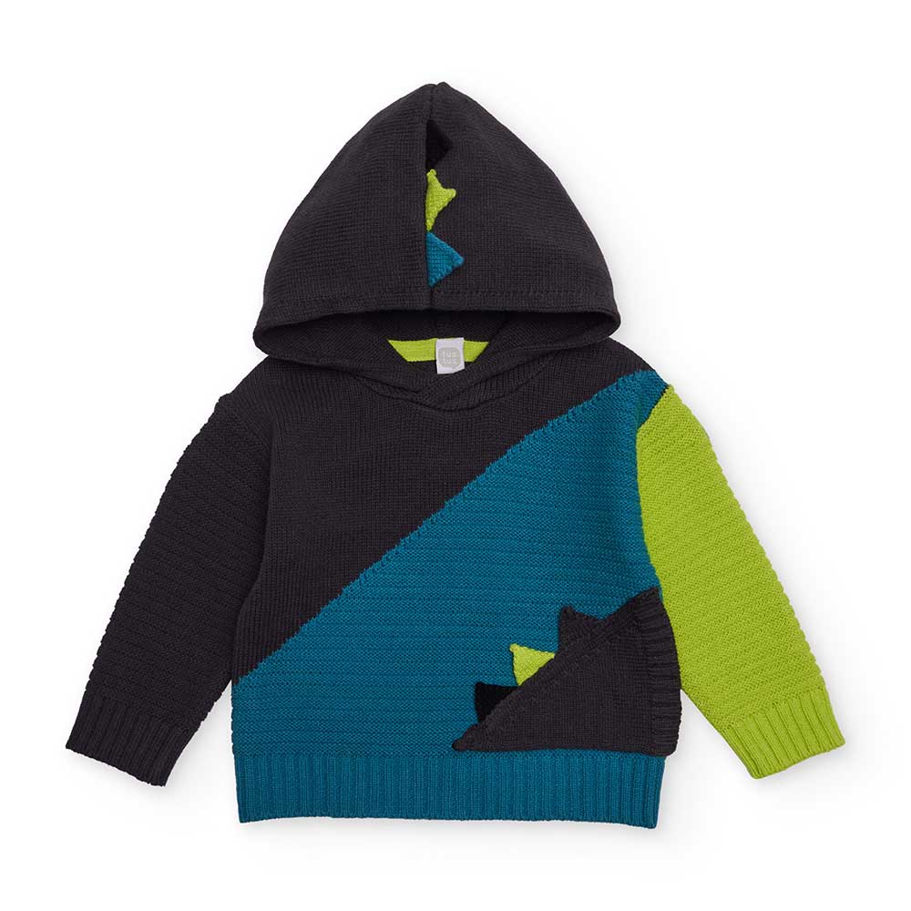 Pullover aus der Kinderbekleidungslinie Tuc Tuc, mit Kapuze und geometrischem Muster.
Zusammenset...