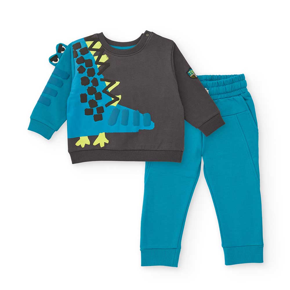 
Komplettes Trainingsanzug-Set aus der Kinderbekleidungslinie Tuc Tuc, mit Rundhalsausschnitt-Swe...