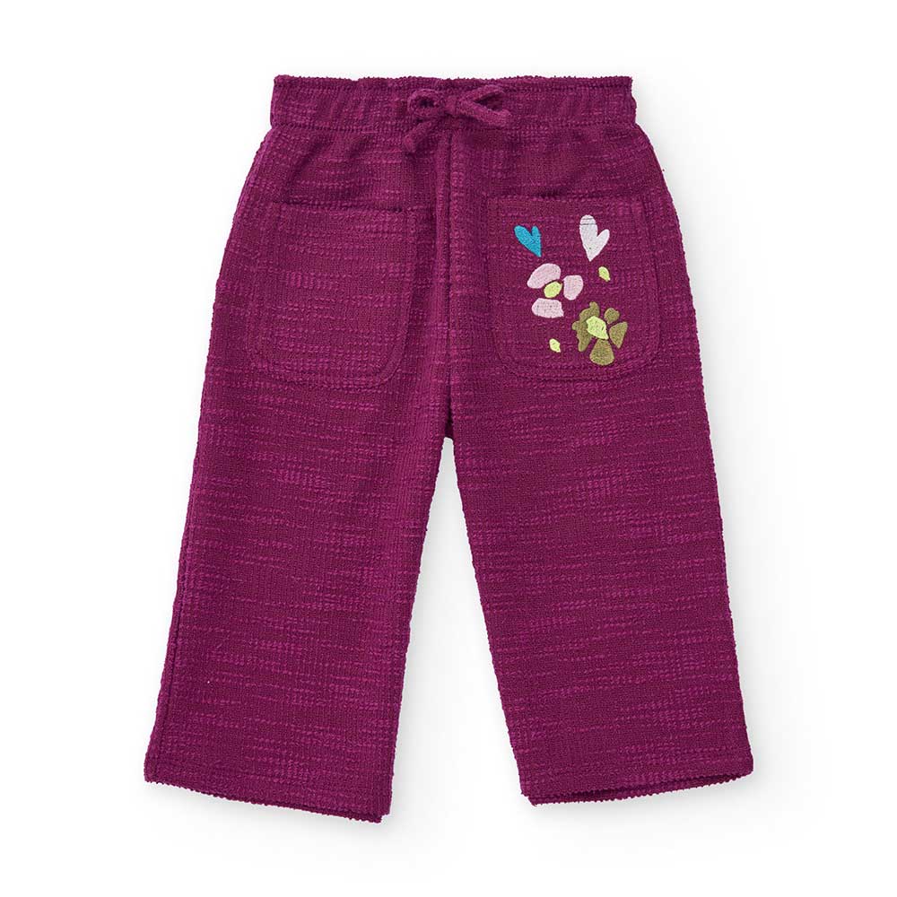 Pantalone della Linea Abbigliamento Bambina Tuc Tuc, in tessuto morbido, con modello largo ed ela...