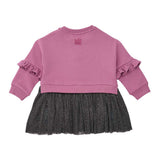 VESTITO FELPA CON TULLE