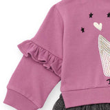 VESTITO FELPA CON TULLE