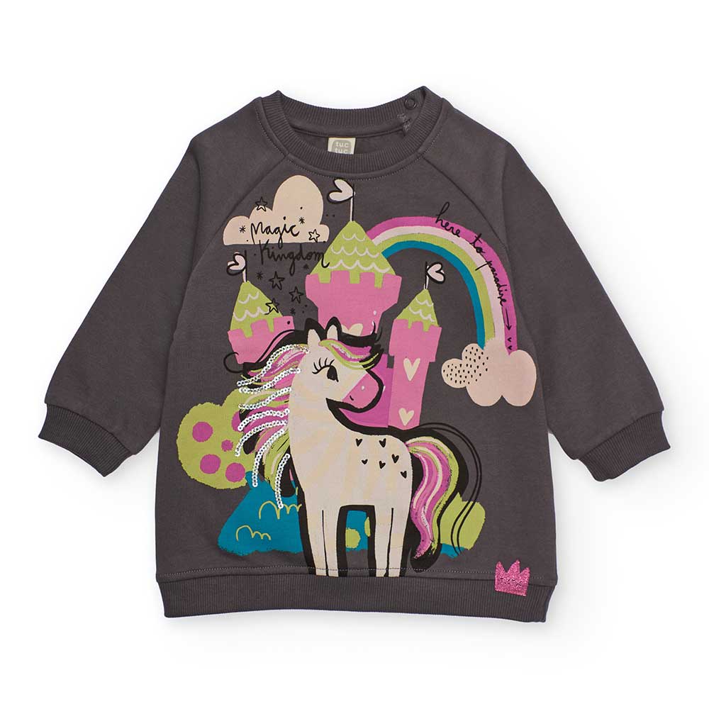 Abito de la Ligne Vêtements Fille Tuc Tuc, avec modèle sweat-shirt à capuche avec impression colo...