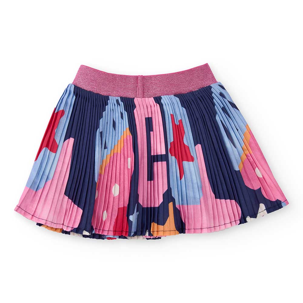 Gonna della linea Abbigliamento Bambina Tuc Tuc plissettata in tessuto leggero con fantasia multi...