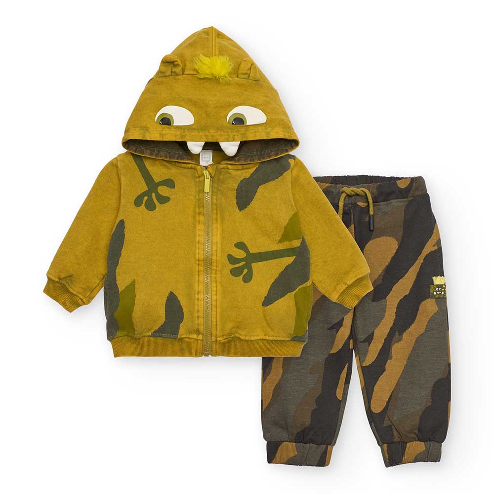 Tuta della Linea Abbigliamento Bambino tuc Tuc, con giacca chiusa con zip, cappuccio con orecchie...