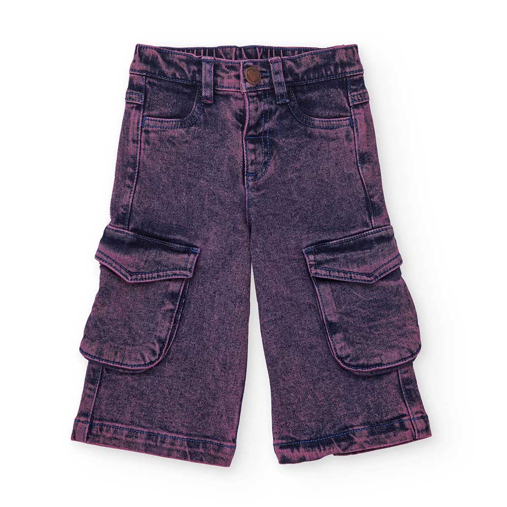 Pantaloni modello cargo della Linea Abbigliamento Bambina Tuc Tuc, con tasche sui lati e misura r...