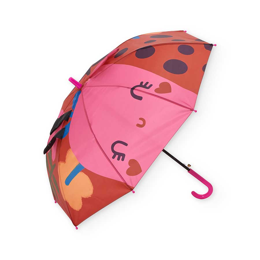 Proteggi la tua bambina dalle giornate piovose con questo ombrello divertente e colorato, firmato...