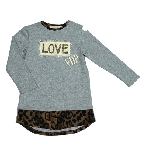 VESTITINO - VIA DELLE PERLE - Sesso: Bambina - Colore: Grigio - Stagione: Autunno-Inverno