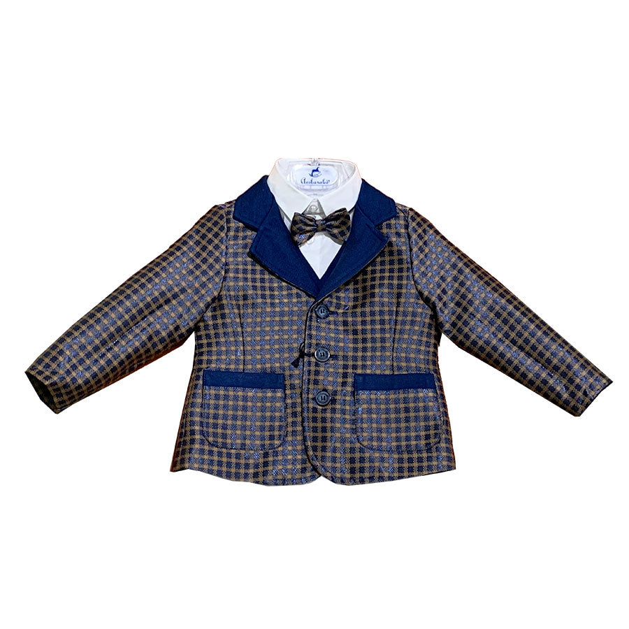 
  Giacca della linea abbigliamento bambino Ambarabà, in tessuto elegante con pattern
  a quadri,...