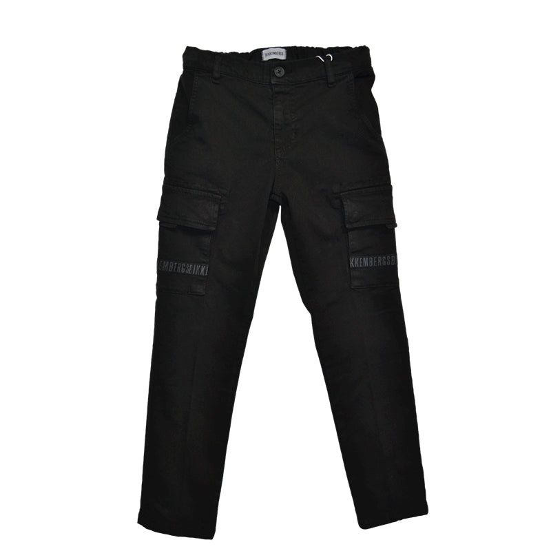 Pantalone cargo della Linea Abbigliamento Bambino Bikkembergs, con logo sulle tasche laterali e m...