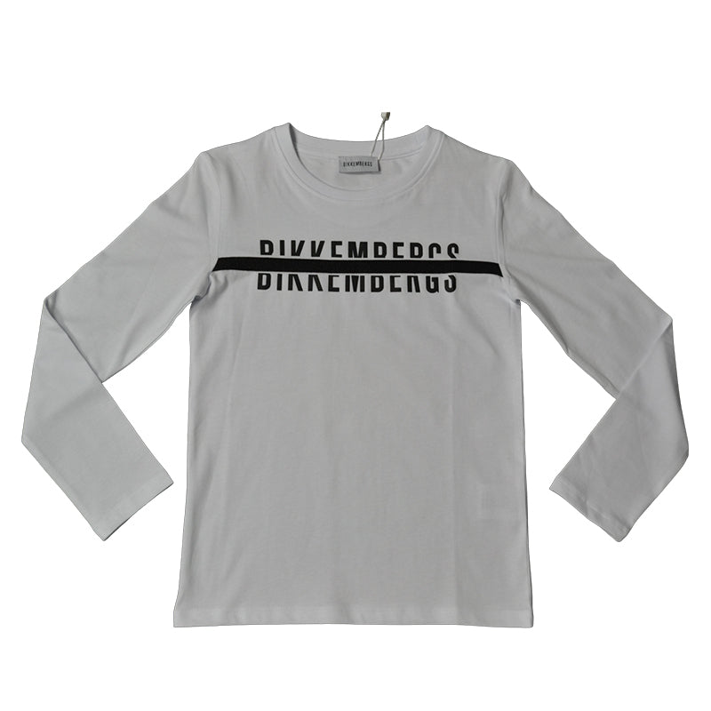 T-shirt della Linea Abbigliamento Bambino Bikkembergs, con logo sul davanti ed applicazione di na...