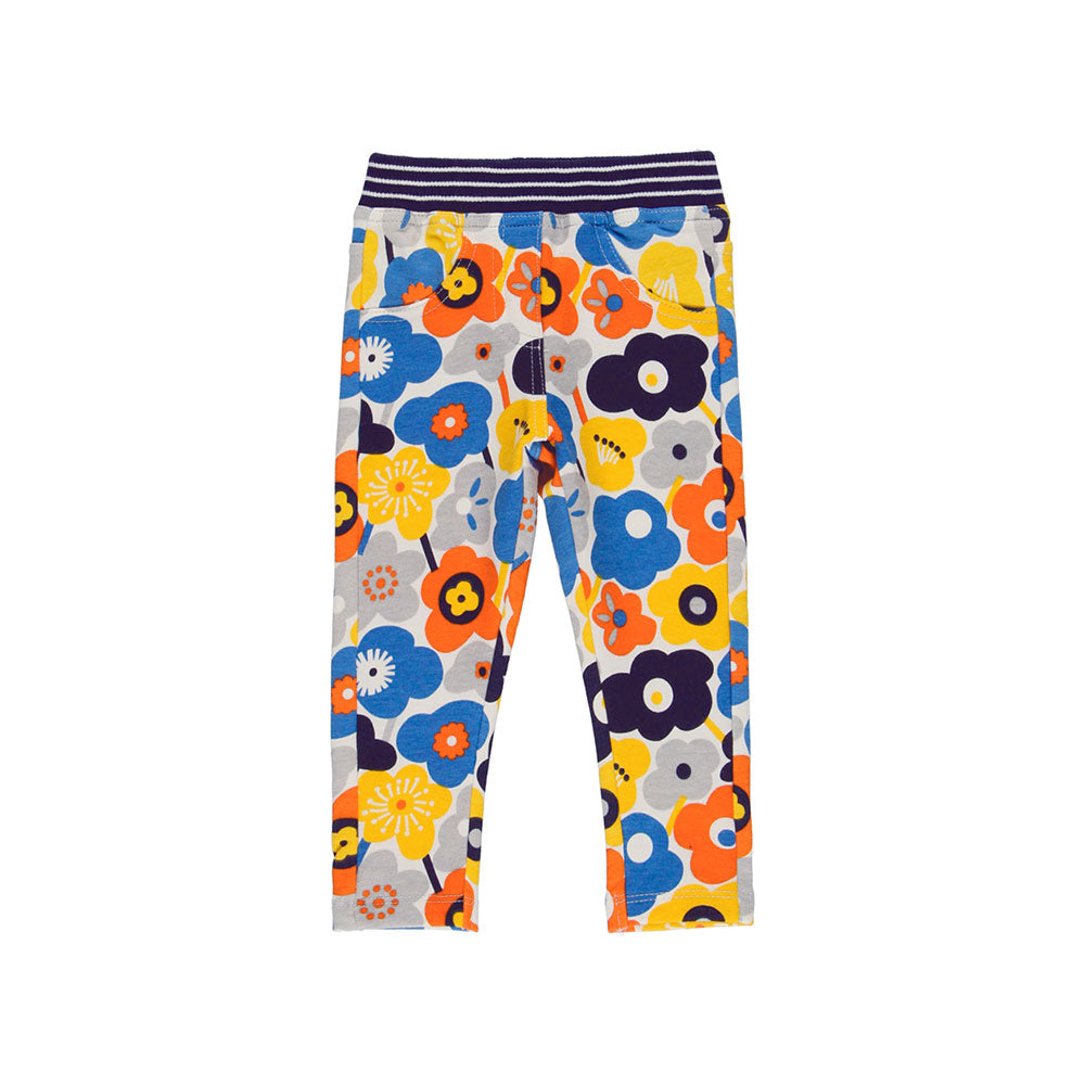 Pantalone leggins della Linea Abbigliamento Bambina Boboli, in felpina con fantasia a fiori color...