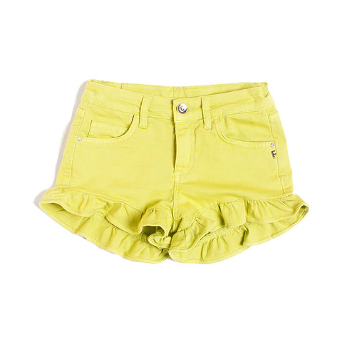 SHORTS WITH ROUCHES ACIDLIME