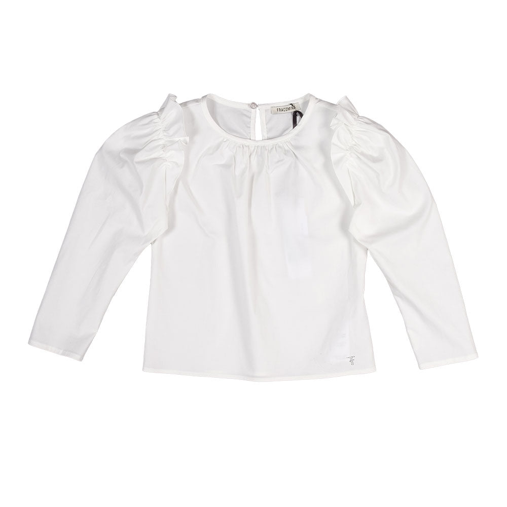 
Camicia della linea Abbigliamento Bambina Fracomina, con scollo rotondo, bottoncino sul dietro e...