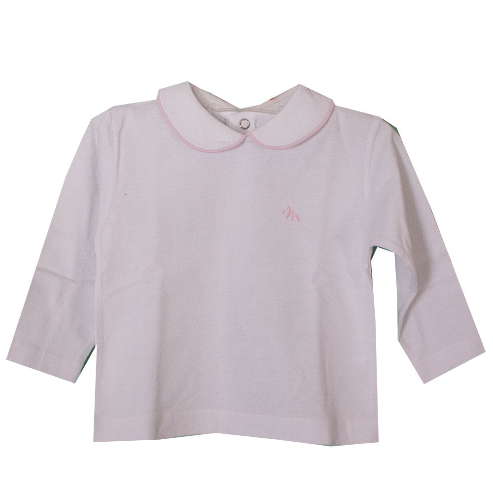 
  T-shirt della linea abbigliamento bambina Mirtillo in jersey. Tinta unita con collo
  a camici...