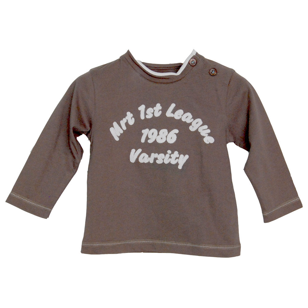 
  T-shirt della linea abbigliamento bambino Mirtillo. Tinta unita con applicazione
  in tessuto ...