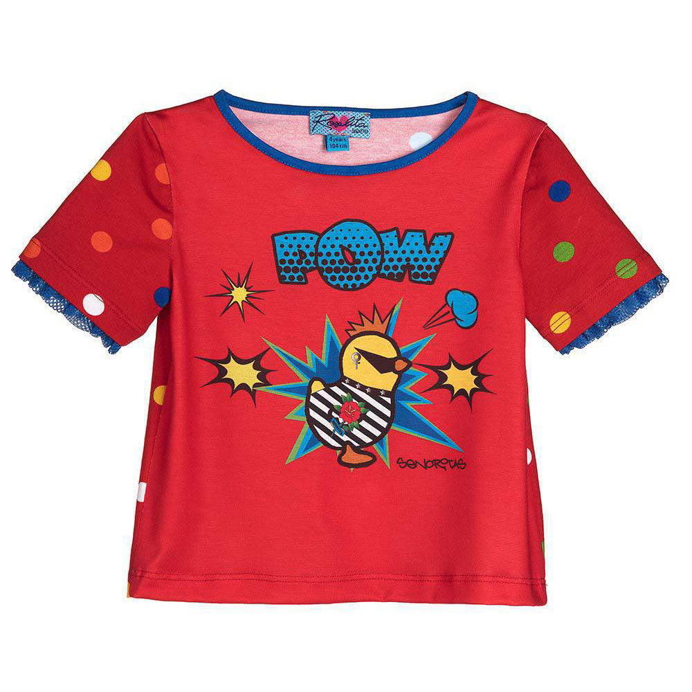 
  T-shirt della linea abbigliamento bambina Rosalita Senoritas, con disegno sul dvanti
  e fanta...