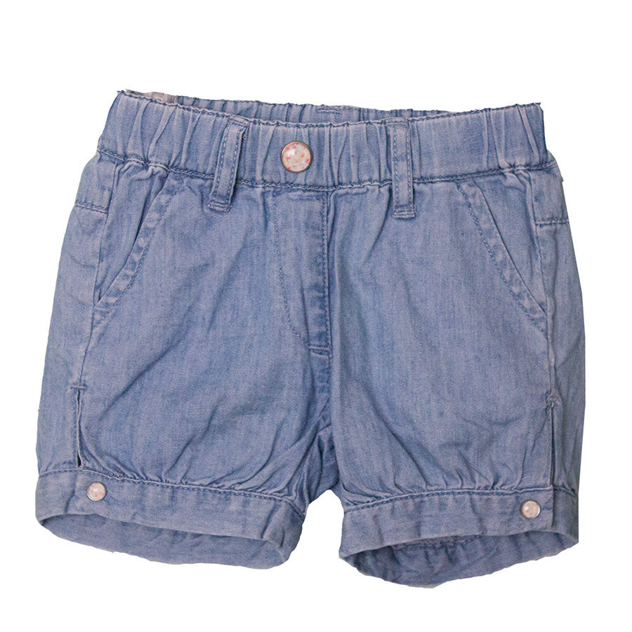 
  Shorts in jeans della linea abbigliamento bambina Silvian Heach Kids. Taschine sul
  davanti e...