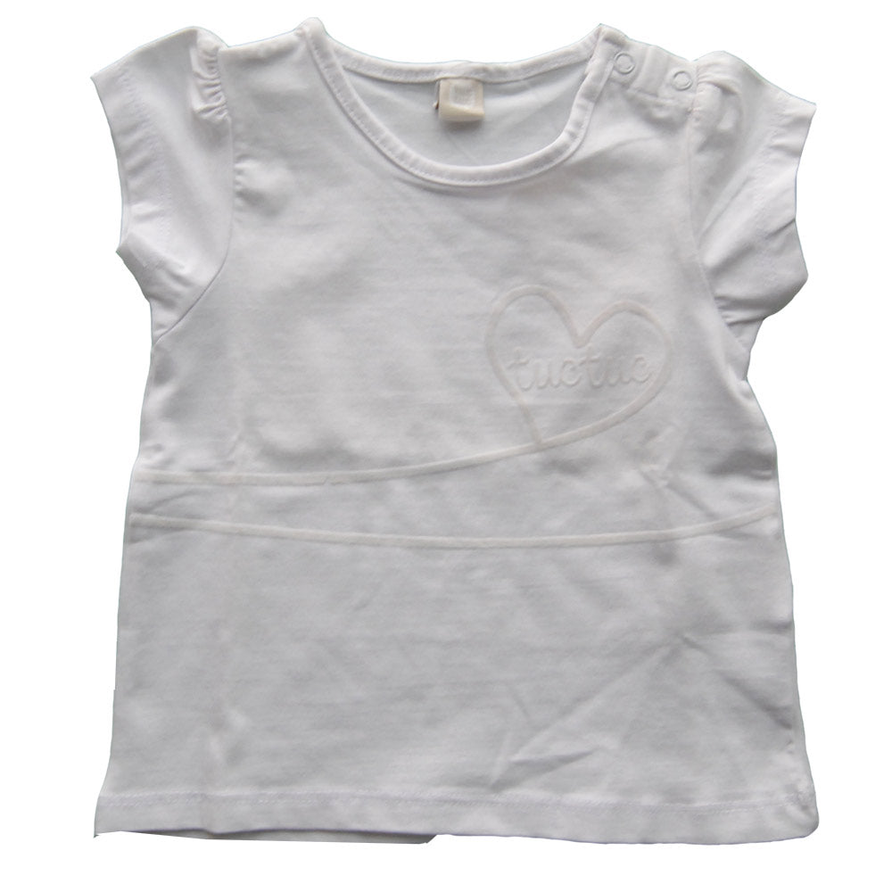 
  T-shirt basica della linea abbigliamento bambina Tuc Tuc. Tinta unita con stampa
  in velluto ...