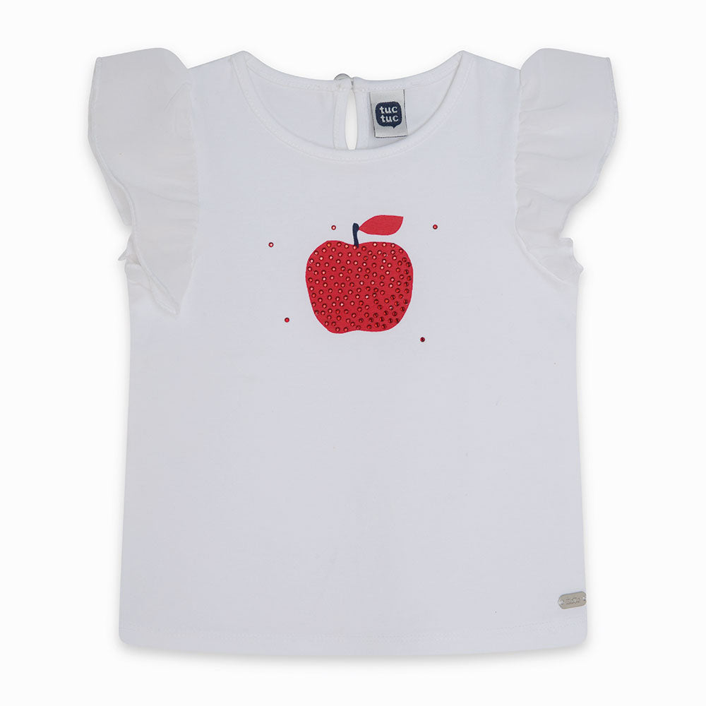 
  T-shirt della Linea Abbigliamento Bambina Tuc Tuc con bottoncini sul dietro, voillant
  sulle ...