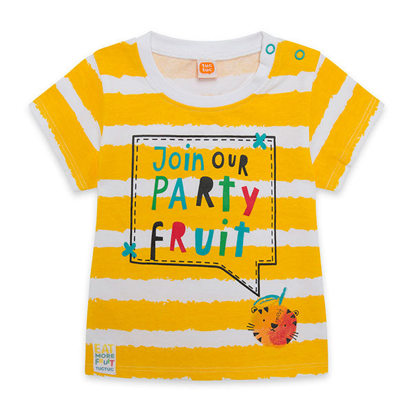 
  T-shirt della linea Abbigliamento Bambino tuc Tuc, collezioen Fruitty Time, con
  fantasia a r...