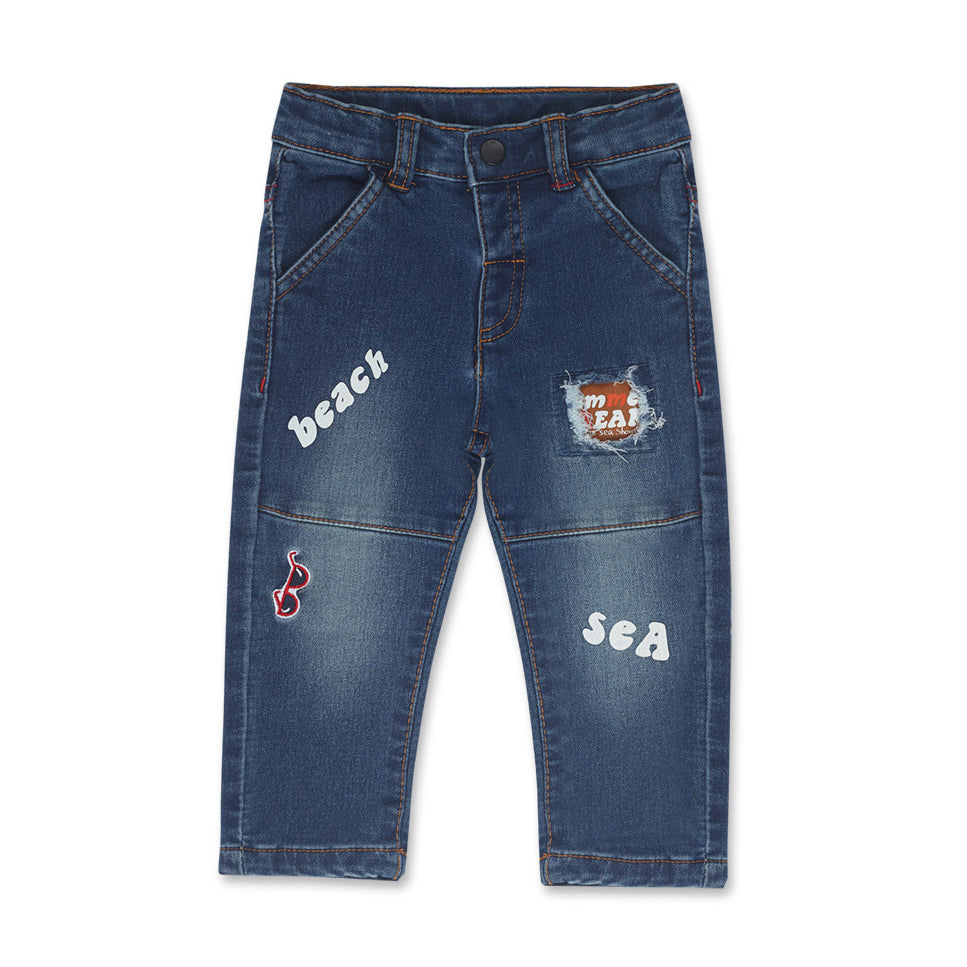 
Jeans della Linea Abbigliamento Bambino Tuc Tuc,, con misura regolabile in vita e applicazioni i...